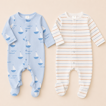 pack de 2 mamelucos estampadas