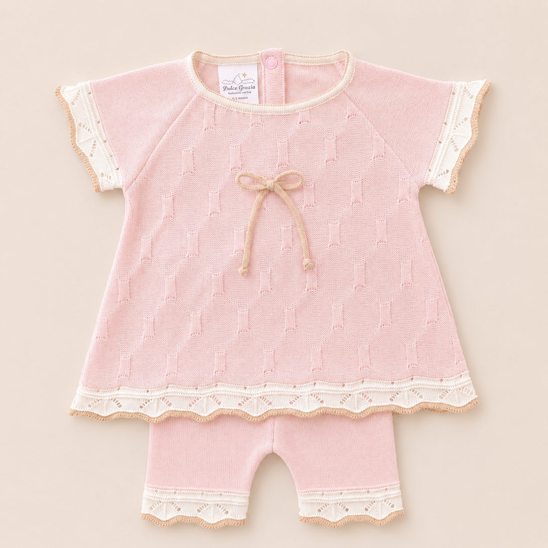 Conjunto de Buzo y Chicle corto Rosa