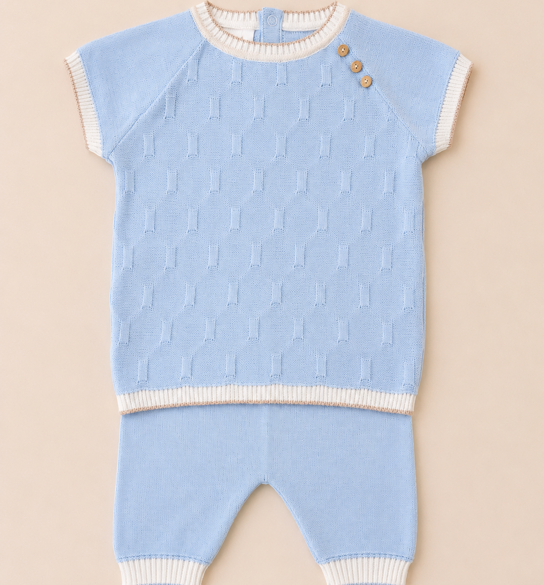 Conjunto de Dos Piezas: buso azul cielo y short  Azul Cielo