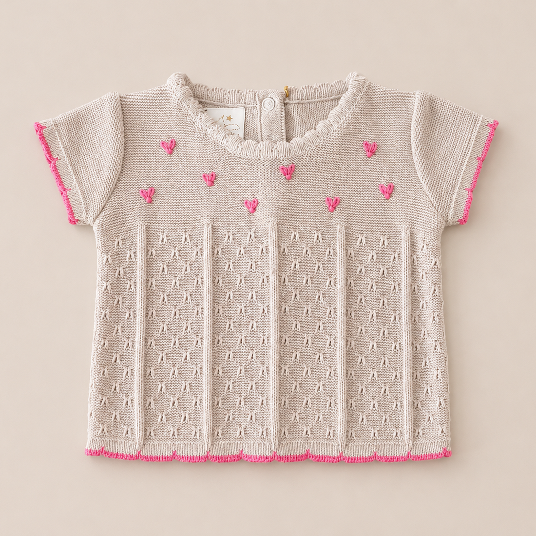 Conjunto de Dos Piezas: buso y chicle gris claro con fucsia