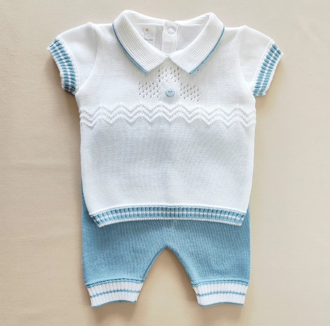 conjunto buzo blanco mc y pantalon corto glacial