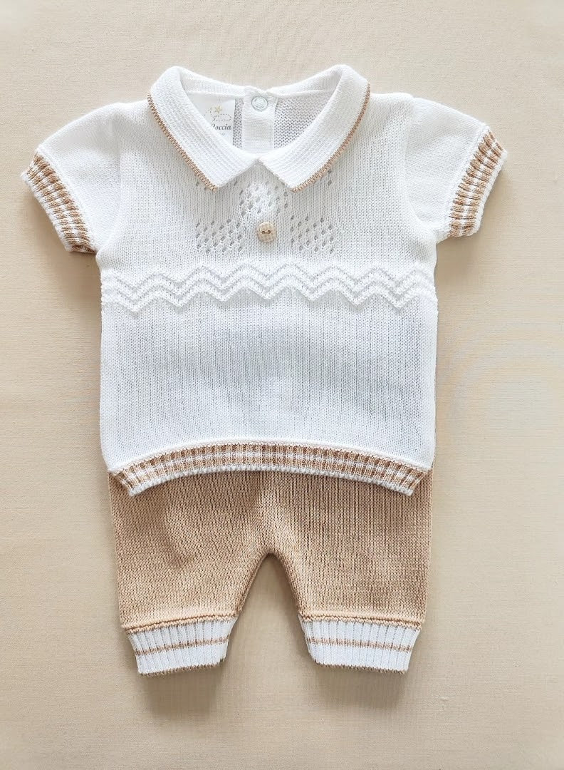 conjunto buzo blanco mc y pantalon corto camel