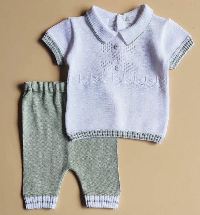 conjunto buzo blanco mc y pantalon corto verde oliva