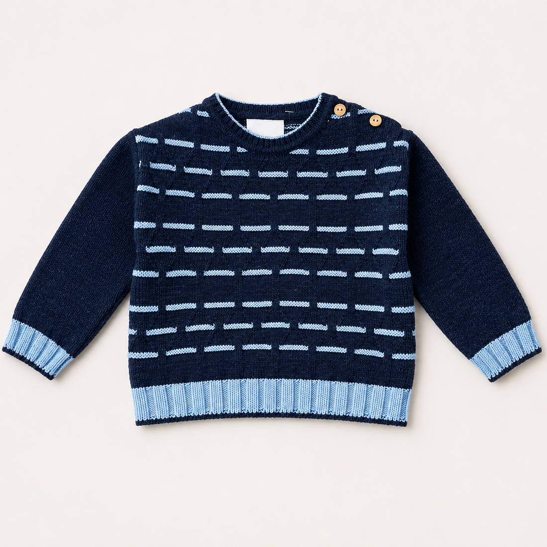 Conjunto Elegante para Bebé - Buzo Marino y Pantalón Glacial