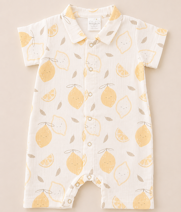 Mameluco tela estampado  de  limones