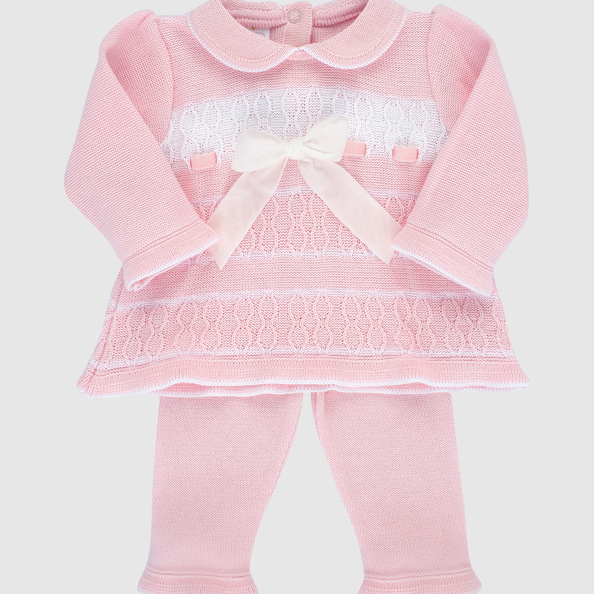 conjunto Roció buzo con un delicado moño y chicle en algodón