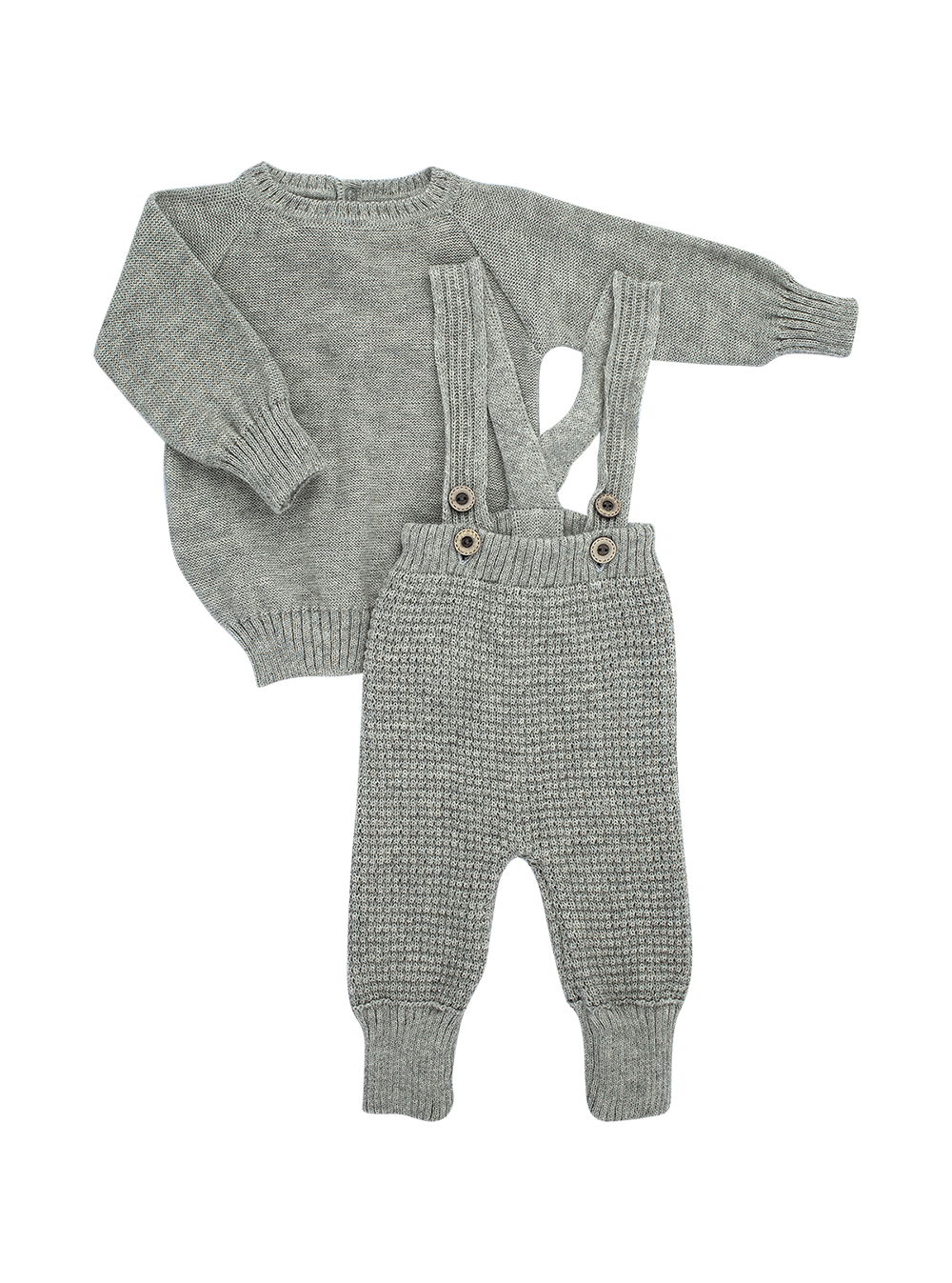 Conjunto Gris de Pantalon con tirantas