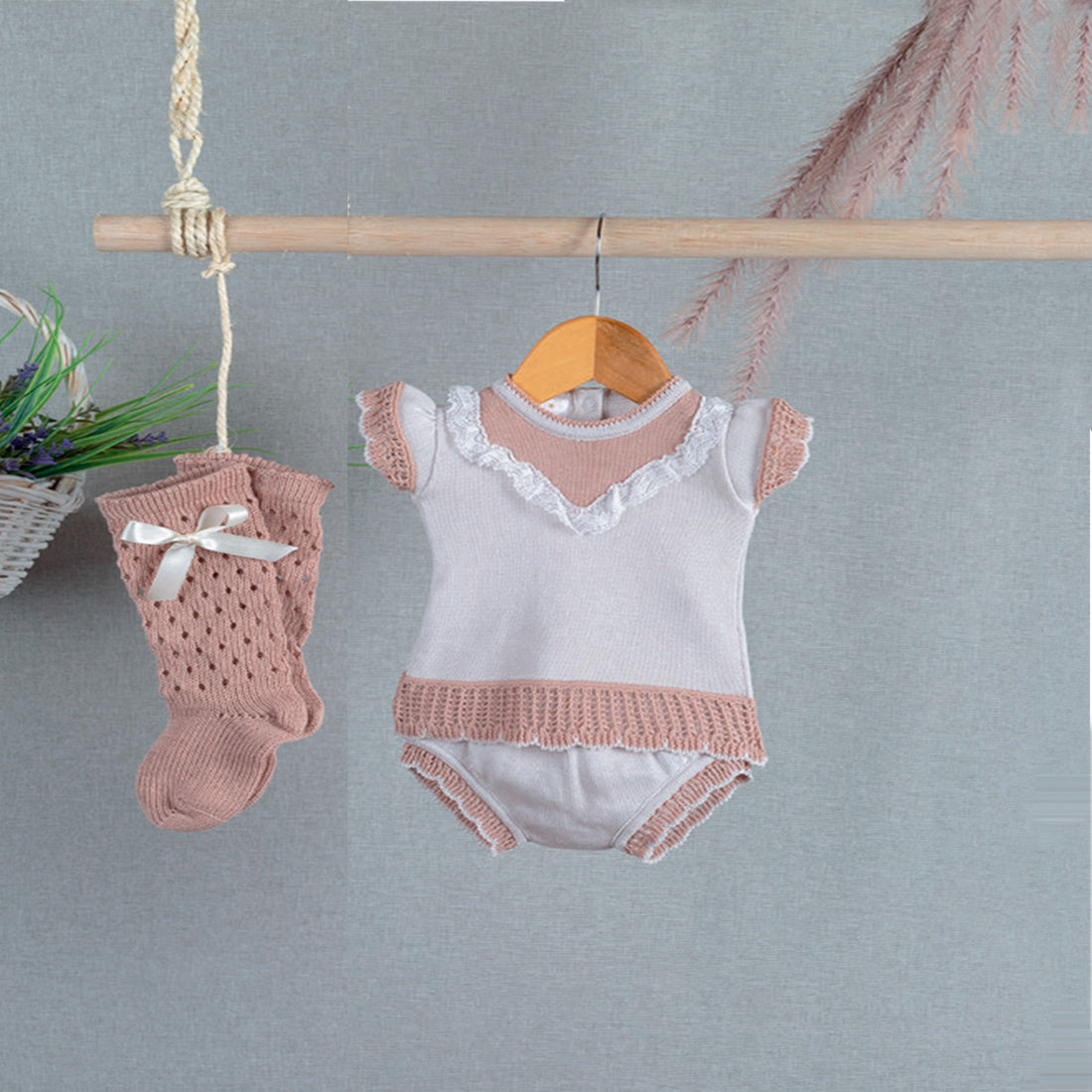 Conjunto para bebe niña Buzo y Panty