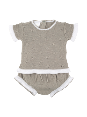 Conjunto Natalia para bebe niña  Buzo y Panty